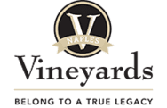 Vineyards emblem on black background