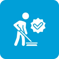 Cleaning icon with check mark