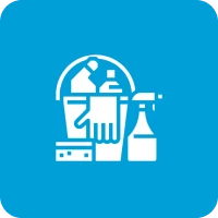 Household cleaning tools illustration